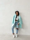 Płaszcz damski OLAVOGA FONAJ 2026 mięta - maWer Fashion