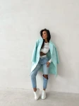 Płaszcz damski OLAVOGA FONAJ 2026 mięta - maWer Fashion
