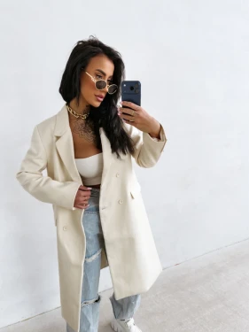 Płaszcz damski OLAVOGA FONAJ 2026 ecru