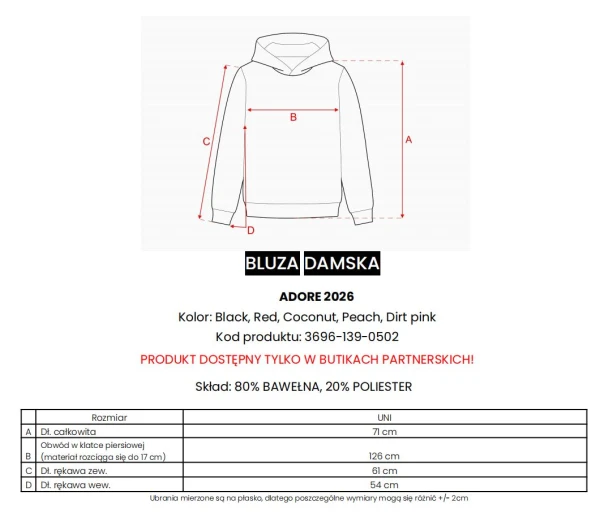 Bluza damska OLAVOGA ADORE 2026 kremowa - maWer Fashion