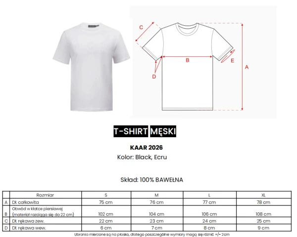 T-shirt męski OLAVOGA KAAR 2026 ecru - maWer Fashion