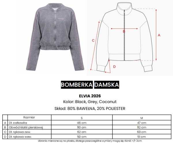 Bomberka kurtka damska OLAVOGA ELVIA 2026 czarna - maWer Fashion