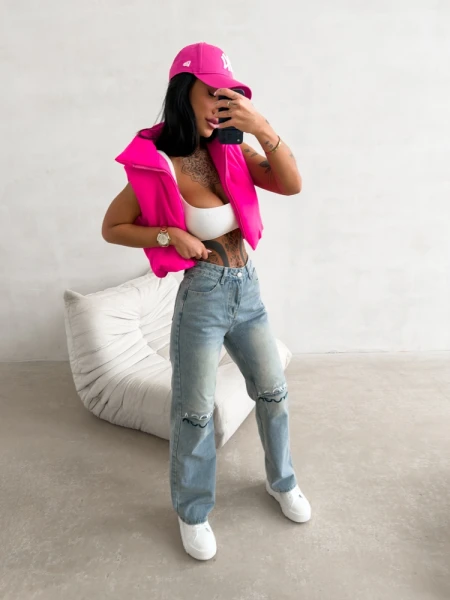 Spodnie damskie OLAVOGA DAKEN 2026 jasny jeans -maWer Fashion