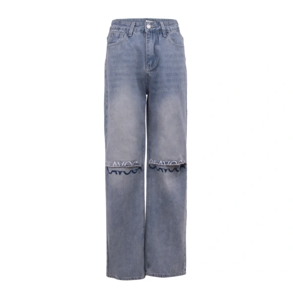 Spodnie damskie OLAVOGA DAKEN 2026 jasny jeans -maWer Fashion