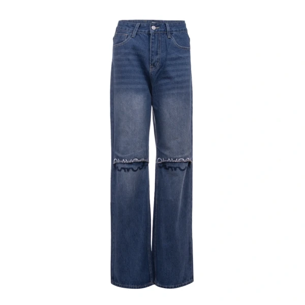 Spodnie damskie OLAVOGA DAKEN 2026 ciemny jeans -maWer Fashion