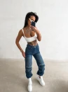 Spodnie damskie OLAVOGA DAKEN 2026 ciemny jeans -maWer Fashion