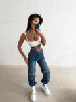 Spodnie damskie OLAVOGA DAKEN 2026 ciemny jeans -maWer Fashion