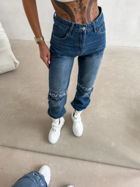 Spodnie damskie OLAVOGA DAKEN 2026 ciemny jeans -maWer Fashion