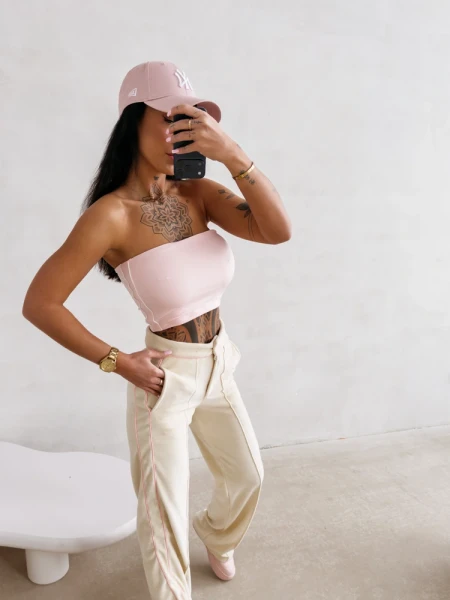 Top damski OLAVOGA LEYA 2026 pudrowy róż - maWer Fashion
