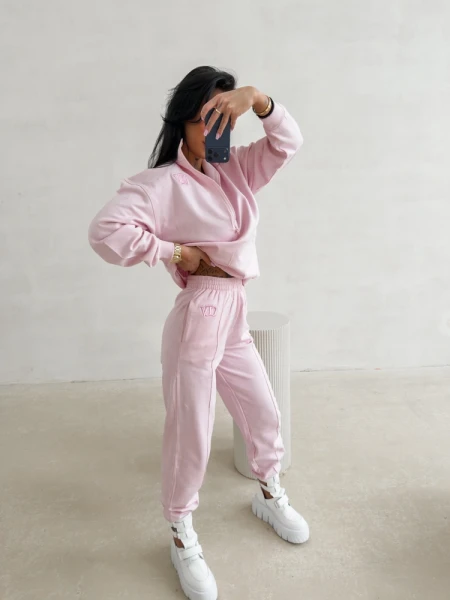 Komplet damski OLAVOGA BLOOM 2026 pudrowy róż - maWer Fashion