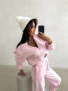 Komplet damski OLAVOGA BLOOM 2026 pudrowy róż - maWer Fashion