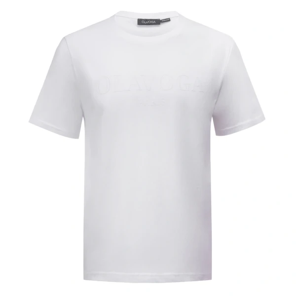 T-shirt męski OLAVOGA KAAR 2026 ecru - maWer Fashion