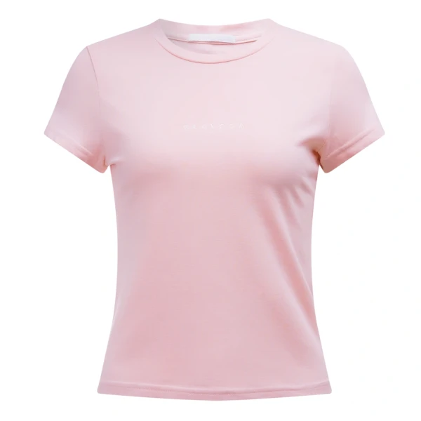 T-shirt damski OLAVOGA LIVA pudrowy róż 2026 - maWer Fashion