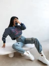 Bluza damska OLAVOGA TENCI 2026 granatowa - maWer Fashion