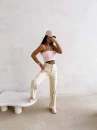 Spodnie damskie OLAVOGA VELIN 2026 kremowe - maWer Fashion