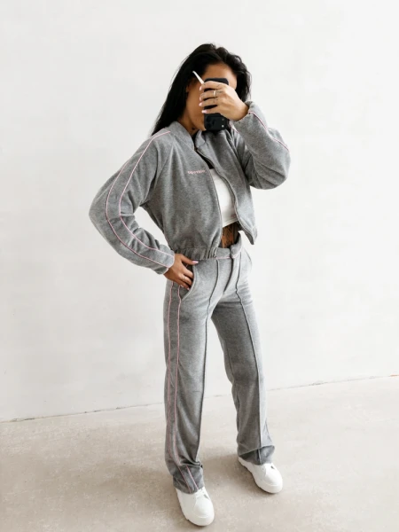 Bomberka kurtka damska OLAVOGA ELVIA 2026 szara - maWer Fashion