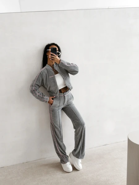 Bomberka kurtka damska OLAVOGA ELVIA 2026 szara - maWer Fashion