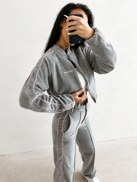 Bomberka kurtka damska OLAVOGA ELVIA 2026 szara - maWer Fashion