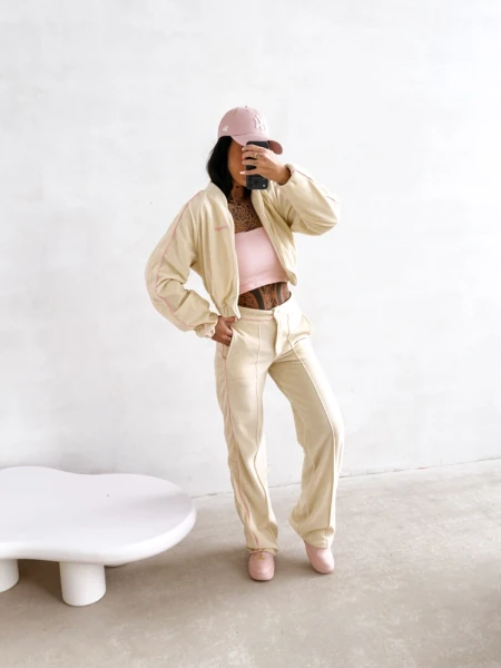Bomberka kurtka damska OLAVOGA ELVIA 2026 kremowa - maWer Fashion