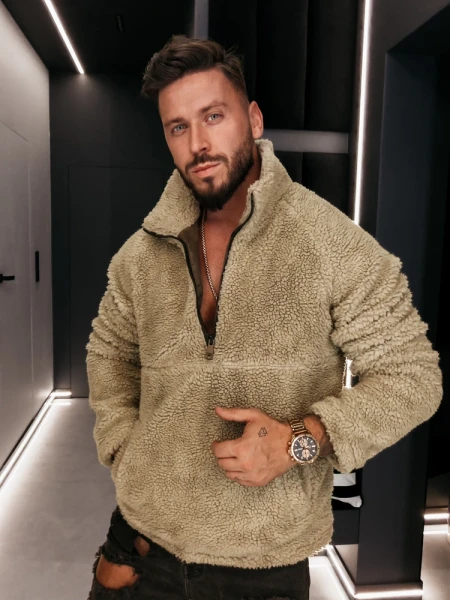 Bluza męska OLAVOGA MELLANO 2026 beż - maWer Fashion