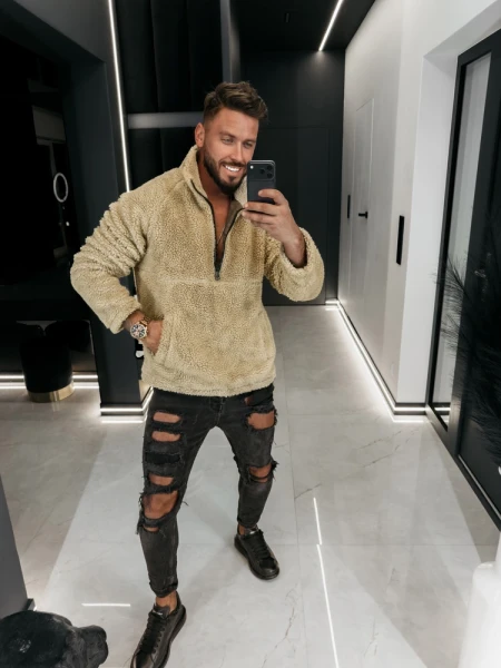 Bluza męska OLAVOGA MELLANO 2026 beż - maWer Fashion