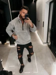 Bluza męska OLAVOGA MELLANO 2026 grafit - maWer Fashion