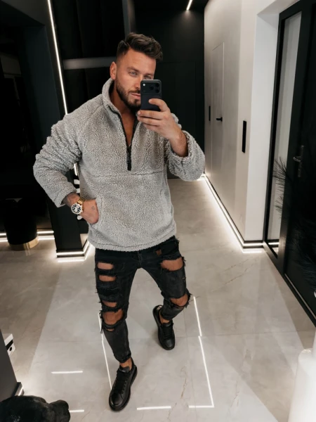 Bluza męska OLAVOGA MELLANO 2026 grafit - maWer Fashion