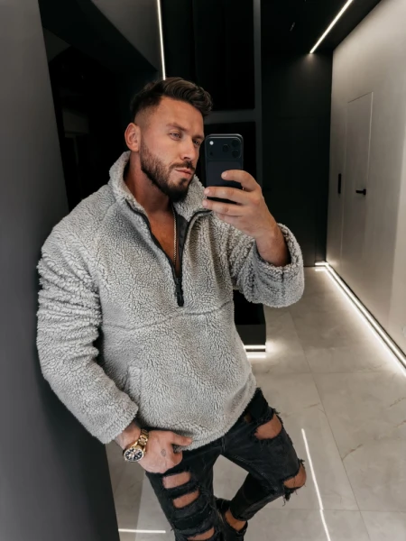 Bluza męska OLAVOGA MELLANO 2026 grafit - maWer Fashion