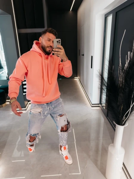 Bluza męska OLAVOGA ADORE MEN 2026 brudny róż - maWer Fashion