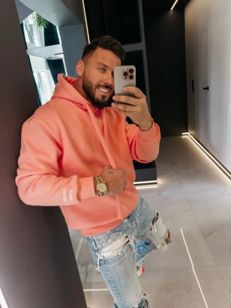 Bluza męska OLAVOGA ADORE MEN 2026 brudny róż - maWer Fashion