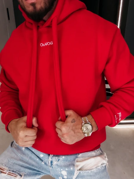 Bluza męska OLAVOGA ADORE MEN 2026 czerwona - maWer Fashion