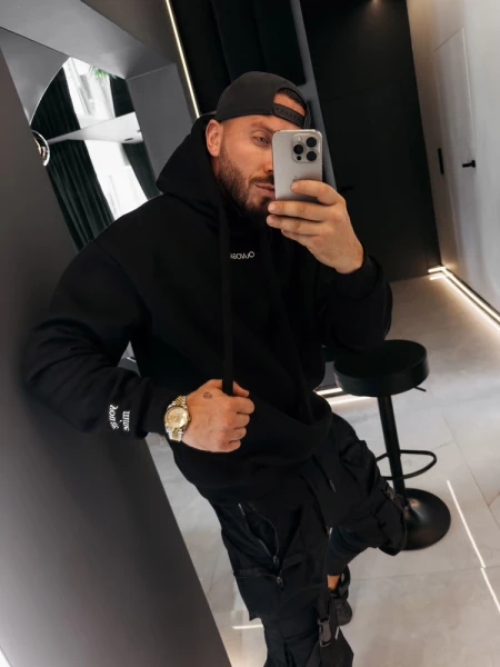 Bluza męska OLAVOGA ADORE MEN 202 czarna - maWer Fashion