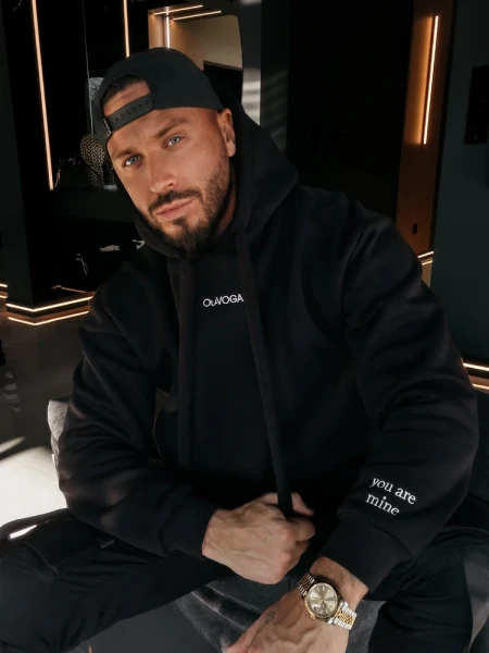 Bluza męska OLAVOGA ADORE MEN 202 czarna - maWer Fashion