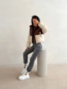 Kurtka damska OLAVOGA KIAR 2026 brąz - maWer Fashion