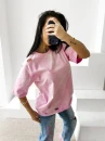 T-shirt damski OLAVOGA ZOANCE 2026 różowy - maWer Fashion
