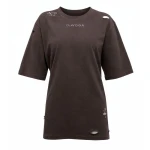 T-shirt damski OLAVOGA ZOANCE 2026 brązowy - maWer Fashion