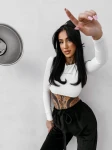 Bluzka damska OLAVOGA VIRA 2026 ecru - maWer Fashion