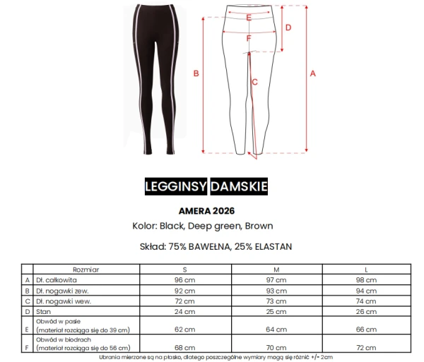 Legginsy OLAVOGA AMERA 2026 głęboka zieleń - maWer Fashion