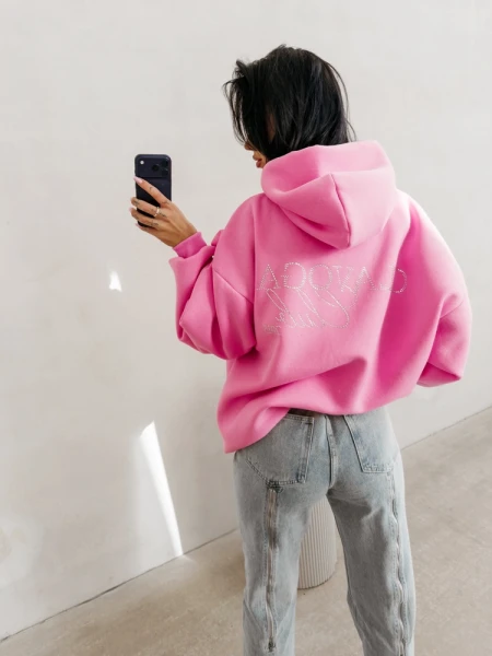 Bluza damska OLAVOGA MILEA 2026 różowa - maWer Fashion