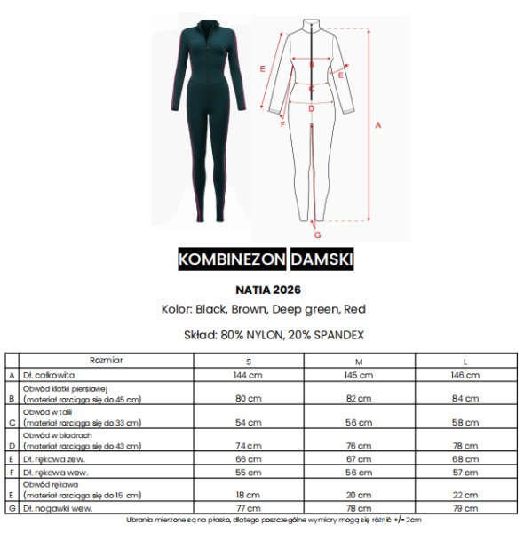 Kombinezon damski OLAVOGA NATIA 2026 brąz - maWer Fashion