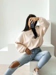 Bluza damska OLAVOGA ELENA 2026 pudrowy róż - maWer Fashion