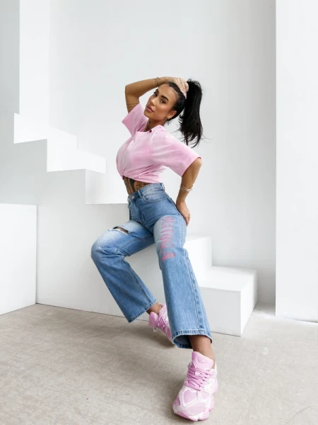 Spodnie damskie jeansy OLAVOGA LOVERI 2026 ciemny jeans - maWer Fashion