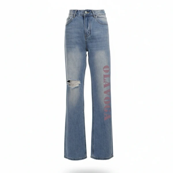 Spodnie damskie jeansy OLAVOGA LOVERI 2026 ciemny jeans - maWer Fashion