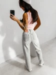 Spodnie damskie jeansy OLAVOGA LOVERI 2026 szare - maWer Fashion