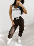 Spodnie damskie OLAVOGA BURNT SIENNA PANTS 2026 brąz - maWer Fashion