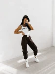 Spodnie damskie OLAVOGA BURNT SIENNA PANTS 2026 brąz - maWer Fashion