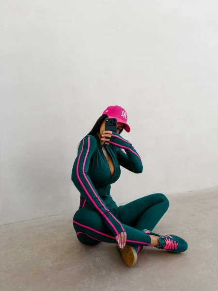 Kombinezon damski OLAVOGA NATIA 2026 głęboka zieleń - maWer Fashion