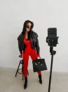 Kombinezon damski OLAVOGA NATIA 2026 czerwony - maWer Fashion