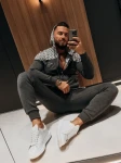 Komplet męski OLAVOGA GRAVITY 2026 szary - maWer Fashion