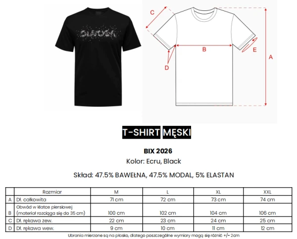 T-shirt męski OLAVOGA BIX 2026 ecru - maWer Fashion